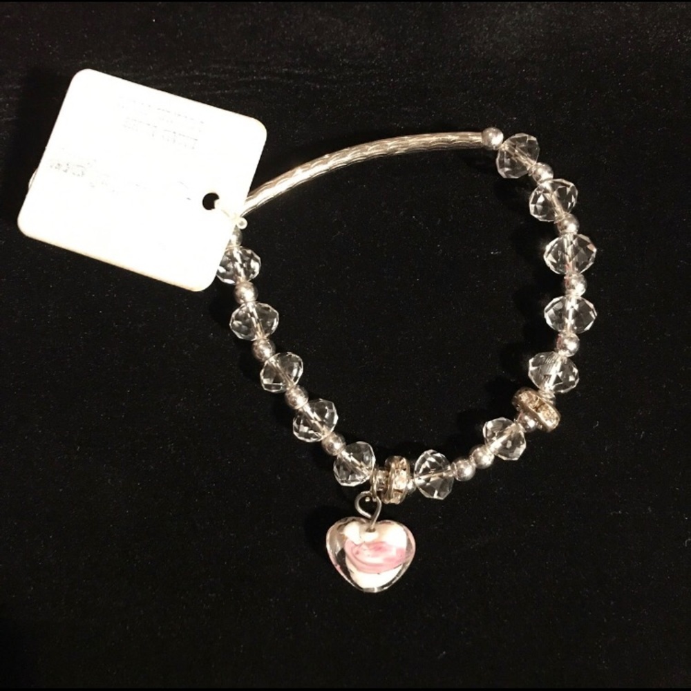 Custom Made Heart Charm Bracelet